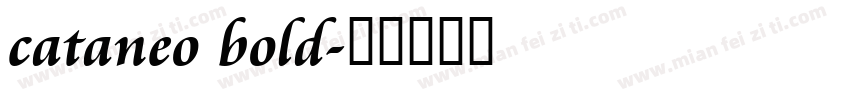cataneo bold字体转换